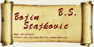 Bojin Stajković vizit kartica